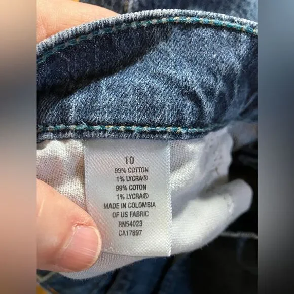 Old Navy jean mini skirt, just below waist stretch excellent condition, size 10 - Picture 4 of 4